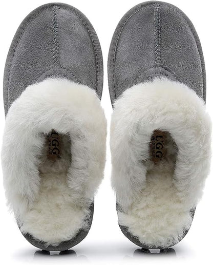 UGG 1978AUS Men’s & Women’s Sheepskin Slippers – Premium Australian Wool, Fluffy Fur & Special Anti-Slip Outsole