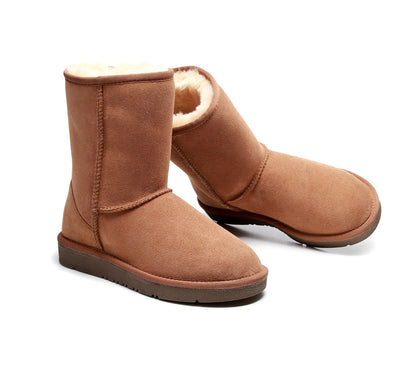 UGG 1978AUS Classic Short Boots – Premium Australian Sheepskin, Water Resistant, Anti-Slip Suede Winter Boots for Men & Women
