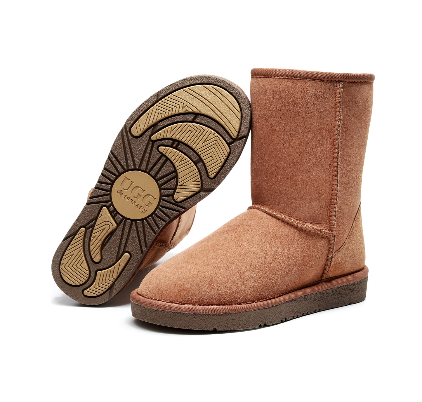 UGG 1978AUS Classic Short Boots – Premium Australian Sheepskin, Water Resistant, Anti-Slip Suede Winter Boots for Men & Women