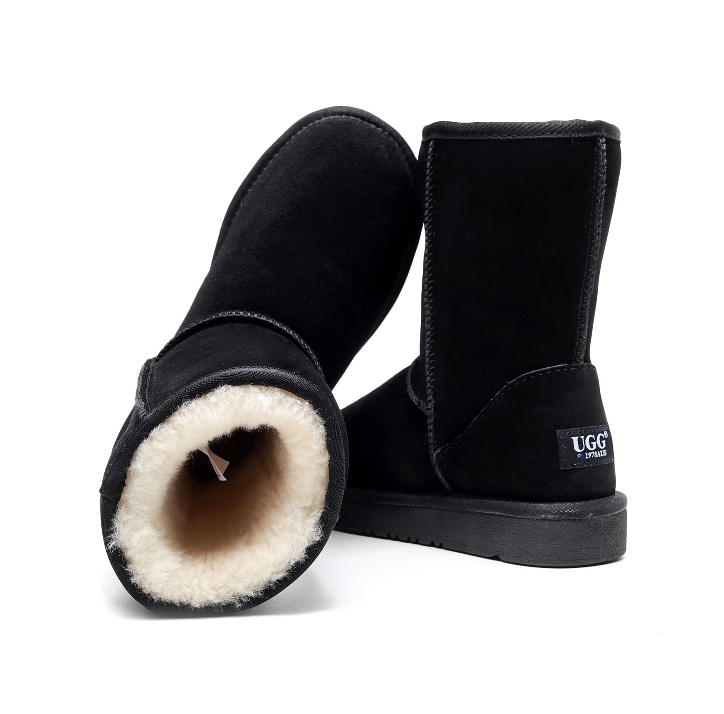 UGG 1978AUS Classic Short Boots – Premium Australian Sheepskin, Water Resistant, Anti-Slip Suede Winter Boots for Men & Women