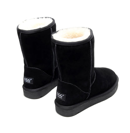 UGG 1978AUS Classic Short Boots – Premium Australian Sheepskin, Water Resistant, Anti-Slip Suede Winter Boots for Men & Women