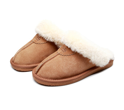 UGG 1978AUS Slippers – Premium Australian Sheepskin, Anti-Slip Fluffy Fur, Ultra-Warm Indoor/Outdoor Comfort
